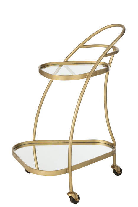 Trolley Goud Glas 51x62 cm-Spiegels-J-Line