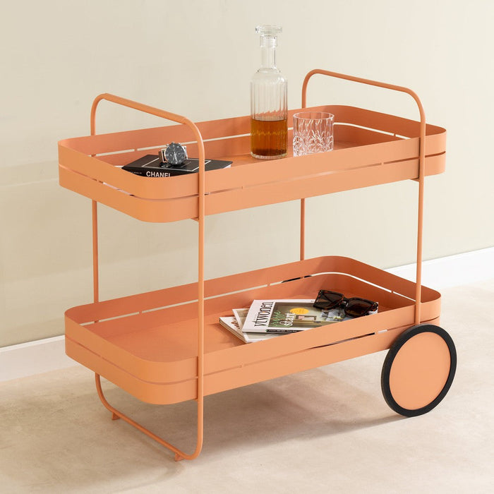 Trolly GIN & TROLLEY Staal Clay Terra 42x74x69.3cm Spinder Design-Opbergkasten-Spinder