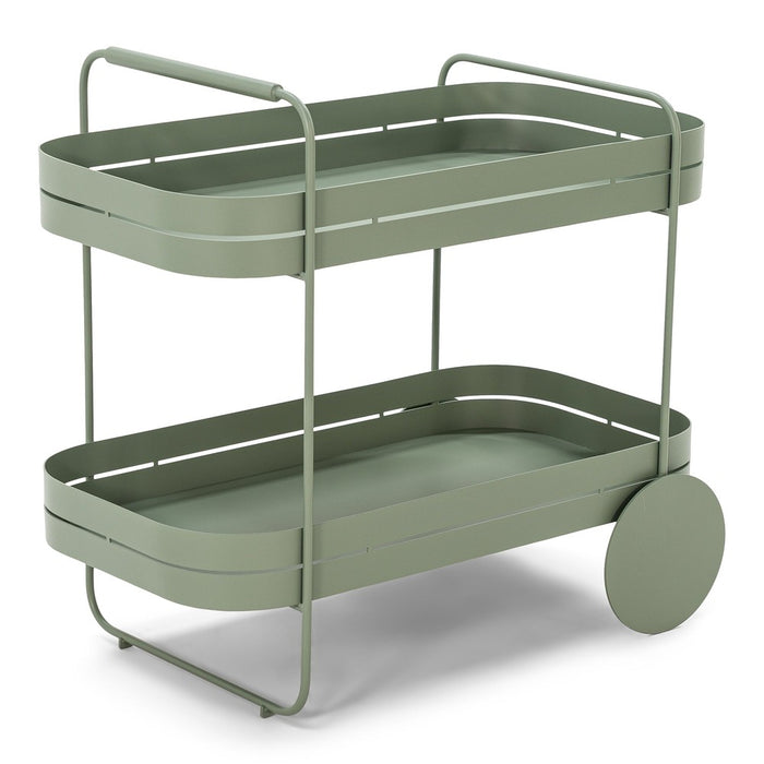Trolly GIN & TROLLEY Staal Dusty Green 42x74x69.3cm Spinder Design-Trolleys-Spinder