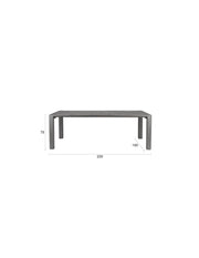 Tuinmeubel Alban 220x100 Steel Grijs 220x100 cm-Tuinmeubels-Creating Home