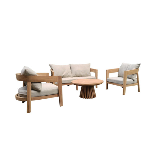 Tuinmeubel Bilbao Tuinset Teakhout Naturel hout 148x80 cm-Tuinmeubels-Livingfurn