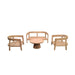 Tuinmeubel Bilbao Tuinset Teakhout Naturel hout 148x80 cm-Tuinmeubels-Livingfurn