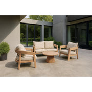 Tuinmeubel Bilbao Tuinset Teakhout Naturel hout 148x80 cm-Tuinmeubels-Livingfurn