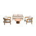 Tuinmeubel Bilbao Tuinset Teakhout Naturel hout 148x80 cm-Tuinmeubels-Livingfurn