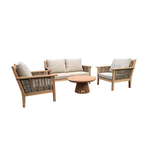 Tuinmeubel Malaga Tuinset Teakhout Naturel hout 138x97 cm-Tuinmeubels-Livingfurn