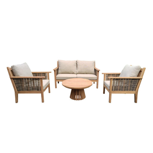 Tuinmeubel Malaga Tuinset Teakhout Naturel hout 138x97 cm-Tuinmeubels-Livingfurn