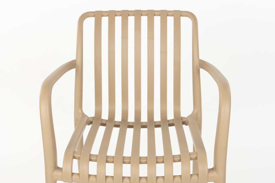Tuinstoel Amae Polypropyleen Beige 57x53 cm-Eetkamerstoelen-Creating Home
