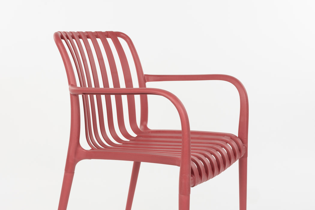 Tuinstoel Amae Polypropyleen Rood 57x53 cm-Eetkamerstoelen-Creating Home