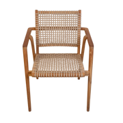 Tuinstoel Anya Teakhout Naturel hout 63x58 cm-Tuinstoelen-Livingfurn