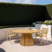 Tuinstoel Anya Teakhout Naturel hout 63x58 cm-Tuinstoelen-Livingfurn