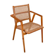 Tuinstoel Anya Teakhout Naturel hout 63x58 cm-Tuinstoelen-Livingfurn