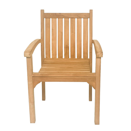 Tuinstoel Marco Teakhout Naturel hout 61x60 cm-Tuinstoelen-Livingfurn