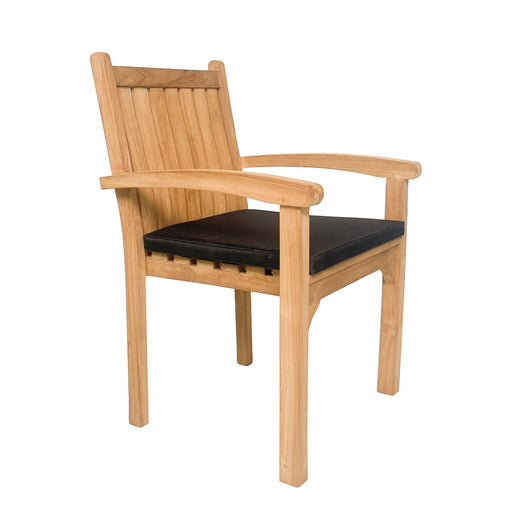 Tuinstoel Marco Teakhout Naturel hout 61x60 cm-Tuinstoelen-Livingfurn