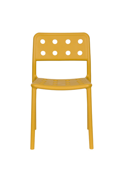 Tuinstoel Serra Ochre Polypropyleen Geel 53x42 cm-Eetkamerstoelen-Creating Home