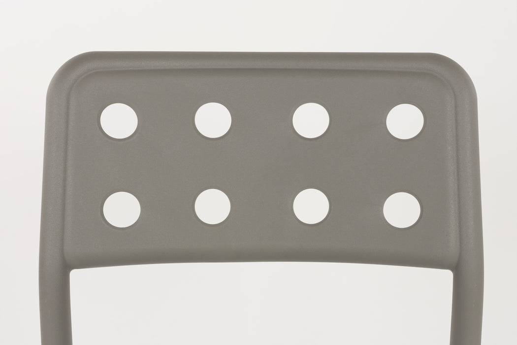 Tuinstoel Serra Polypropyleen Grijs 53x45.5 cm-Eetkamerstoelen-Creating Home