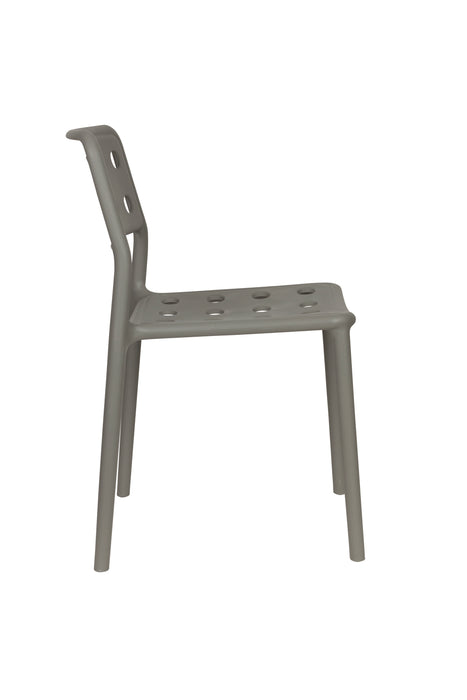 Tuinstoel Serra Polypropyleen Grijs 53x45.5 cm-Eetkamerstoelen-Creating Home