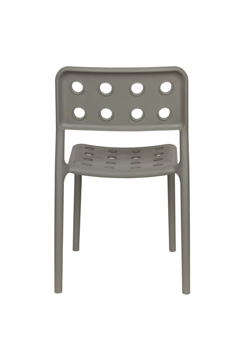 Tuinstoel Serra Polypropyleen Grijs 53x45.5 cm-Eetkamerstoelen-Creating Home