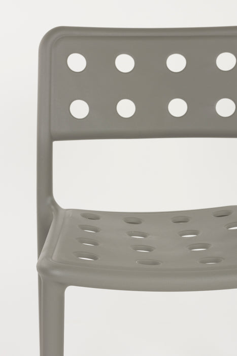 Tuinstoel Serra Polypropyleen Grijs 53x45.5 cm-Eetkamerstoelen-Creating Home