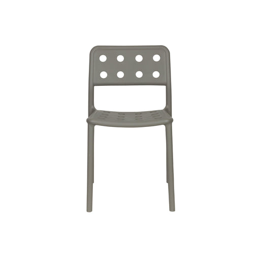 Tuinstoel Serra Polypropyleen Grijs 53x45.5 cm-Eetkamerstoelen-Creating Home