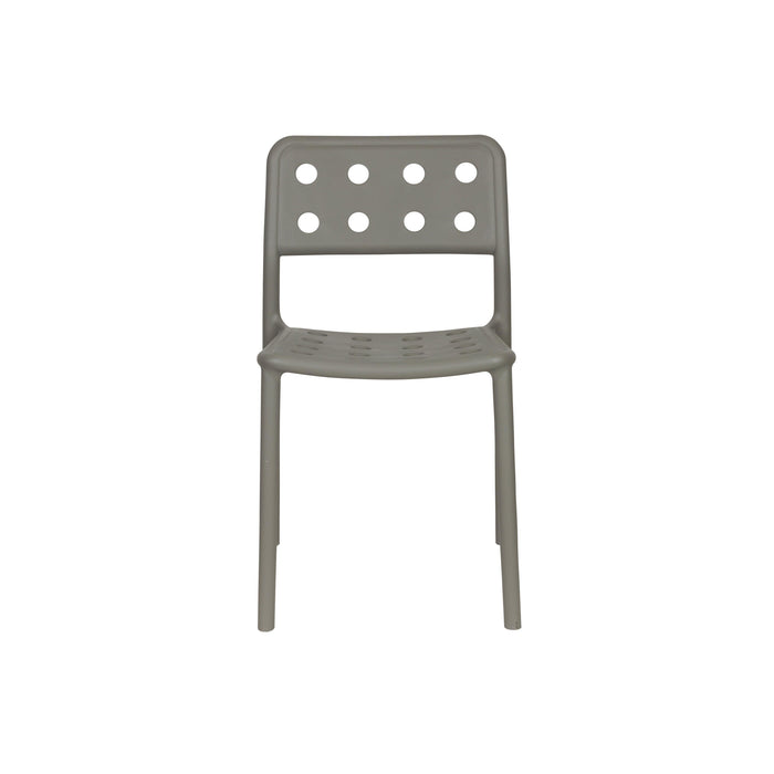 Tuinstoel Serra Polypropyleen Grijs 53x45.5 cm-Eetkamerstoelen-Creating Home