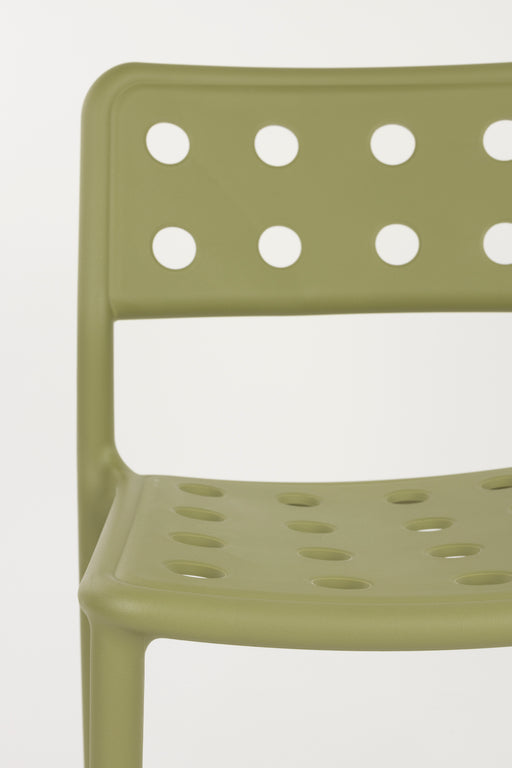 Tuinstoel Serra Polypropyleen Groen 53x45.5 cm-Eetkamerstoelen-Creating Home