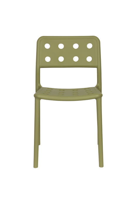 Tuinstoel Serra Polypropyleen Groen 53x45.5 cm-Eetkamerstoelen-Creating Home