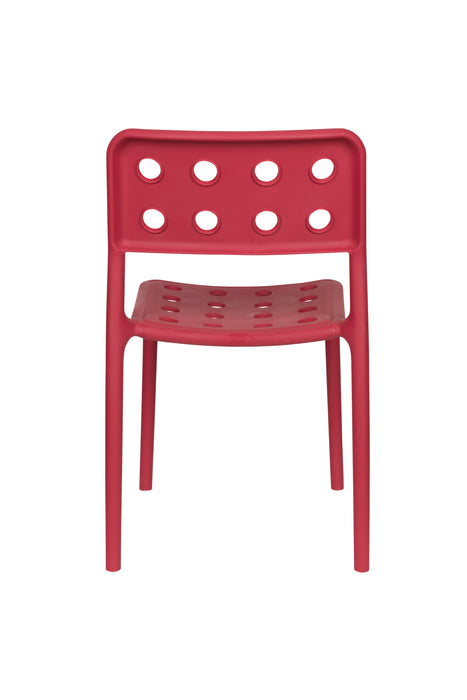 Tuinstoel Serra Polypropyleen Rood 53x45.5 cm-Eetkamerstoelen-Creating Home