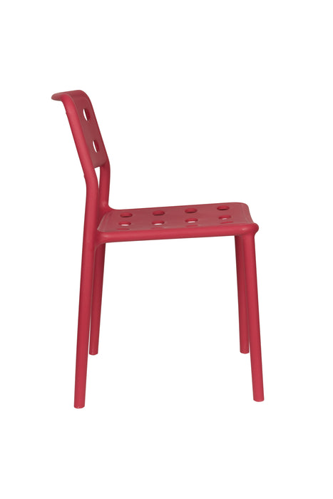 Tuinstoel Serra Polypropyleen Rood 53x45.5 cm-Eetkamerstoelen-Creating Home