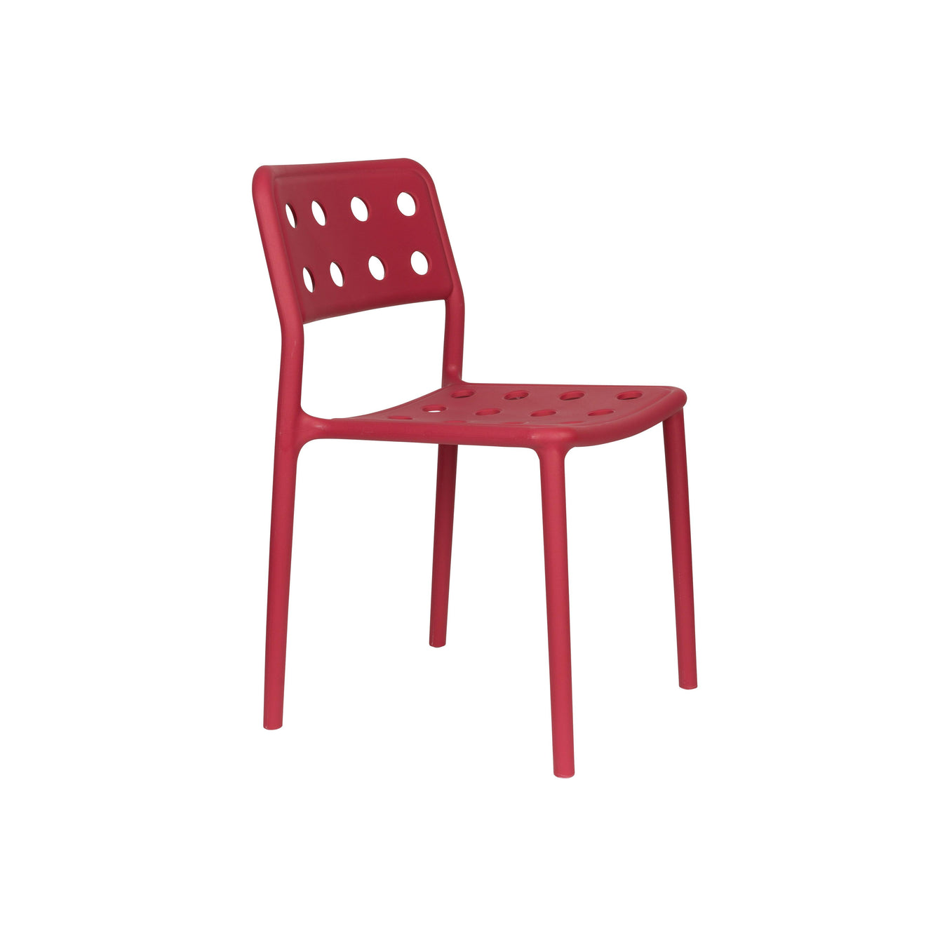 Tuinstoel Serra Polypropyleen Rood 53x45.5 cm-Eetkamerstoelen-Creating Home