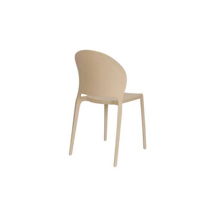 Tuinstoel Sjoerd Polypropyleen Beige 52x45 cm-Eetkamerstoelen-Creating Home