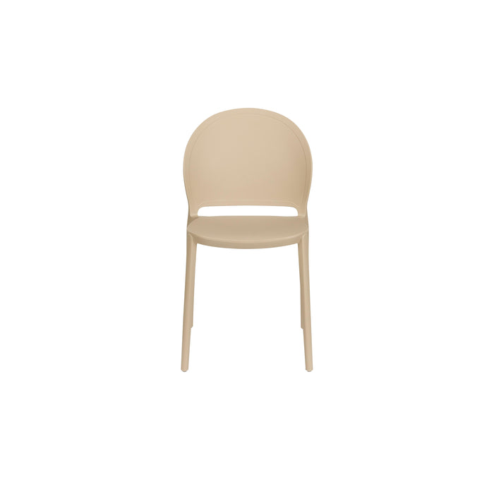 Tuinstoel Sjoerd Polypropyleen Beige 52x45 cm-Eetkamerstoelen-Creating Home