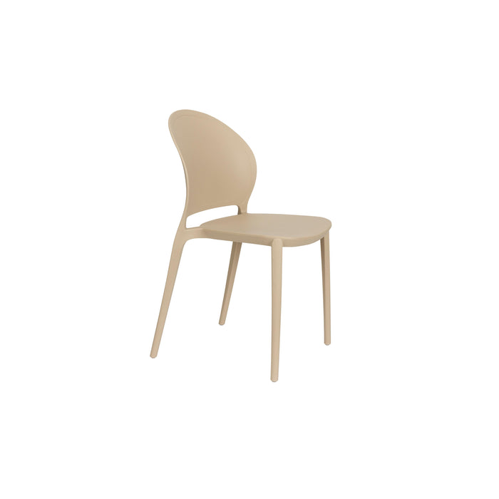 Tuinstoel Sjoerd Polypropyleen Beige 52x45 cm-Eetkamerstoelen-Creating Home