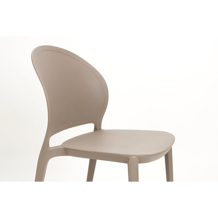 Tuinstoel Sjoerd Polypropyleen Grijs 52x45 cm-Eetkamerstoelen-Creating Home