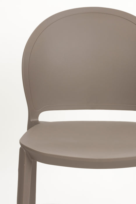 Tuinstoel Sjoerd Polypropyleen Grijs 52x45 cm-Eetkamerstoelen-Creating Home
