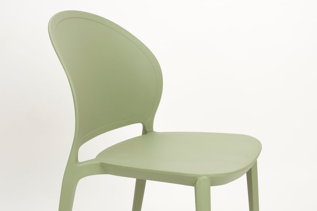 Tuinstoel Sjoerd Polypropyleen Groen 52x45 cm-Eetkamerstoelen-Creating Home