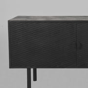 Tv-meubel Cotia Zwart Mangohout - 220x40x60 cm-TV-meubels-LABEL51
