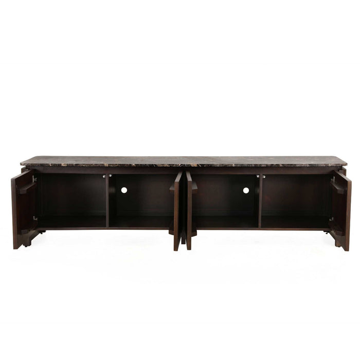 Tv meubel Dallas Bruin Mangohout 210 cm-TV-meubels-Creating Home