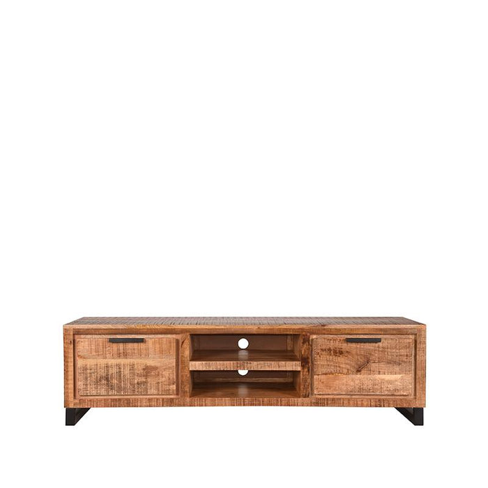 Tv-meubel Glasgow Rough Mangohout - 160x45x45 cm-TV-meubels-LABEL51