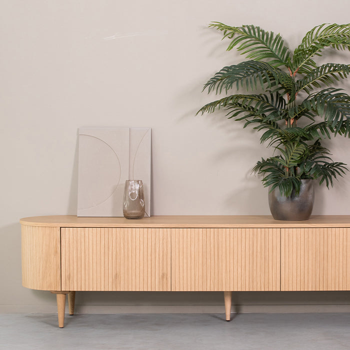 Tv-meubel Oliva Naturel Eiken 220 cm 220x47x55 cm-TV-meubels-LABEL51