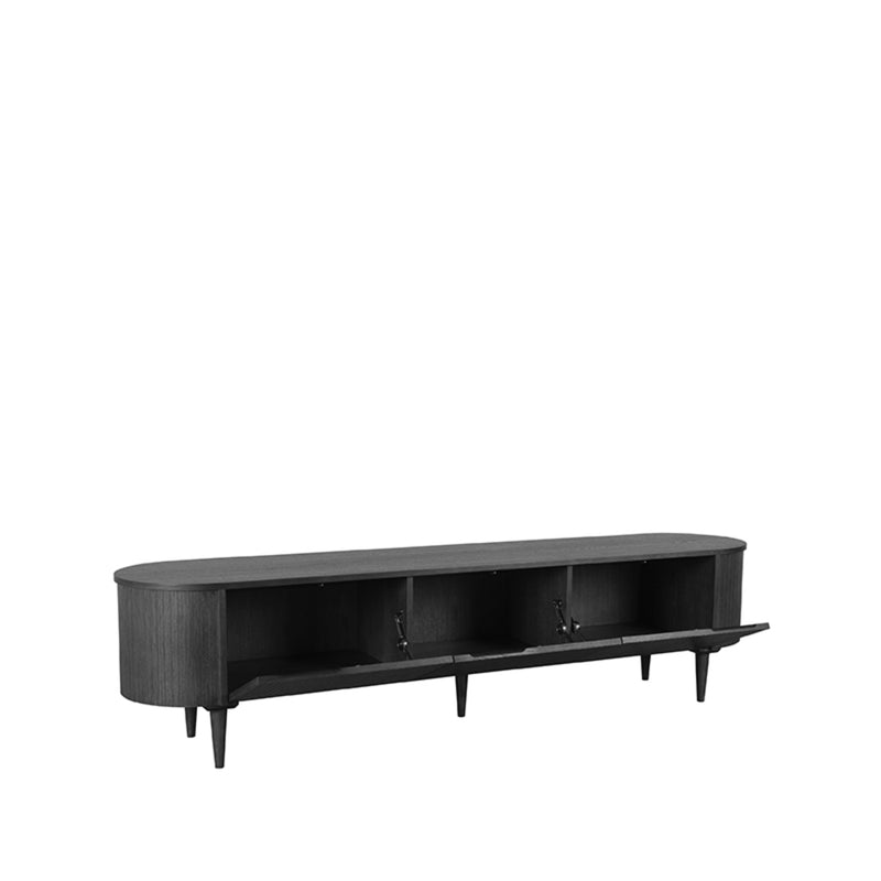 Tv-meubel Oliva Zwart Eiken 220 cm 220x47x55 cm-TV-meubels-LABEL51