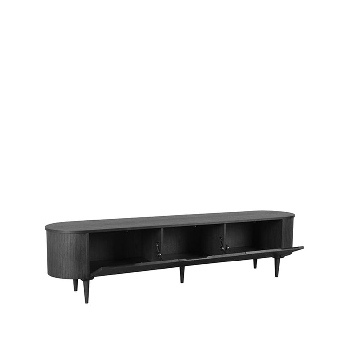 Tv-meubel Oliva Zwart Eiken 220 cm 220x47x55 cm-TV-meubels-LABEL51