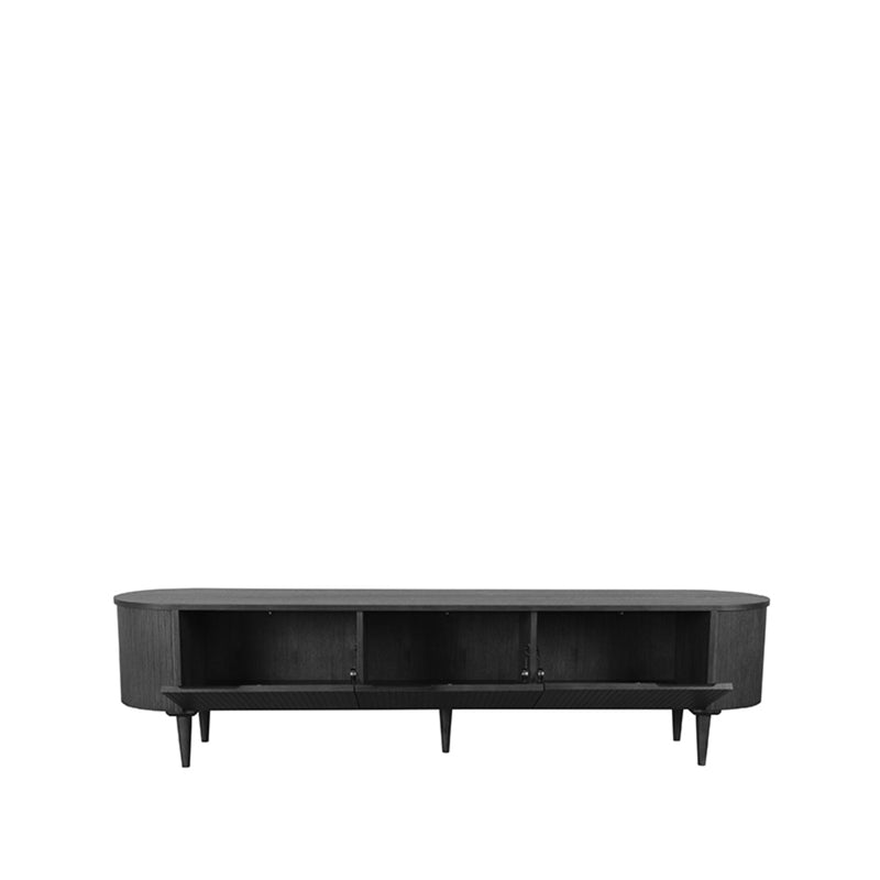 Tv-meubel Oliva Zwart Eiken 220 cm 220x47x55 cm-TV-meubels-LABEL51