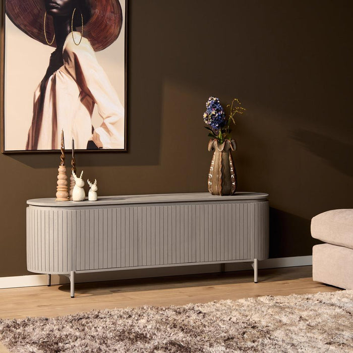 Tv meubel Solana - 165 cm - Taupe-TV-meubels-Starfurn