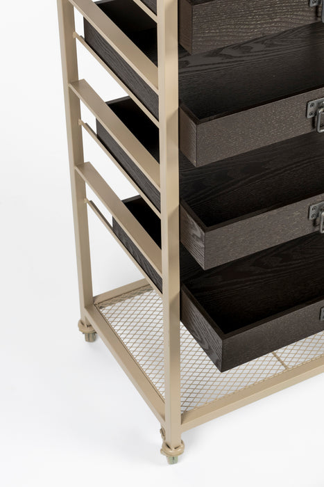 Vakkenkast Botan S MDF, Metaal Grijs 52x38 cm-Vakkenkasten-Creating Home