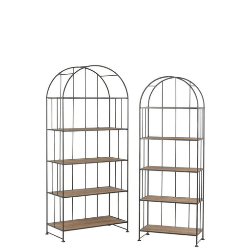 Vakkenkast Bruin Fir hout Rond 40x80 cm-Vakkenkasten-J-Line