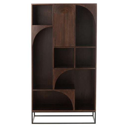 Vakkenkast Bruin Mangohout hout 33x90 cm-Vakkenkasten-J-Line