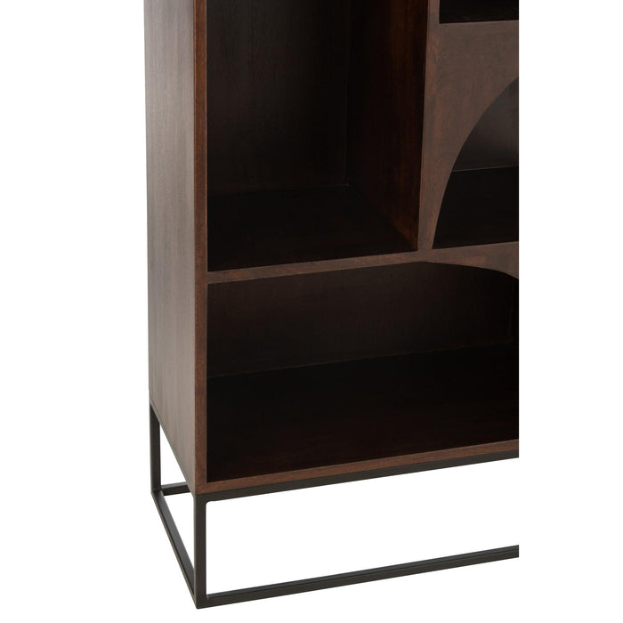 Vakkenkast Bruin Mangohout hout 33x90 cm-Vakkenkasten-J-Line