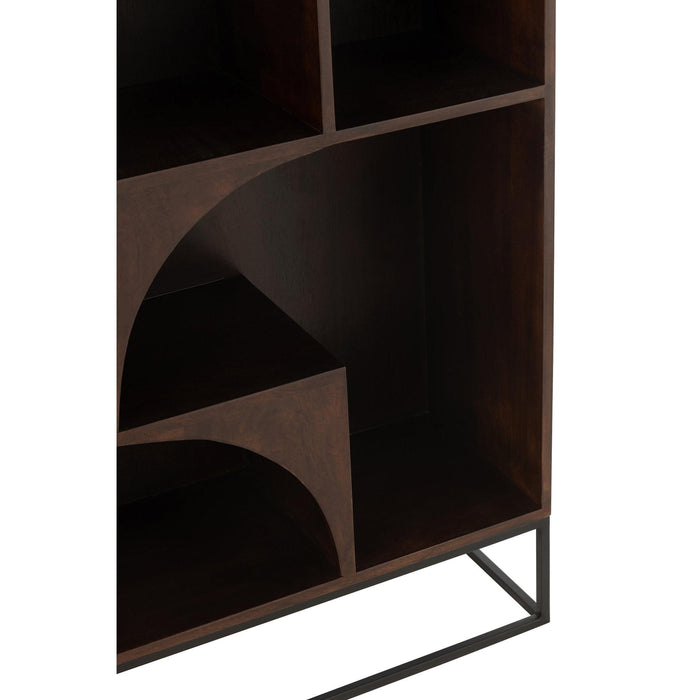 Vakkenkast Bruin Mangohout hout 33x90 cm-Vakkenkasten-J-Line
