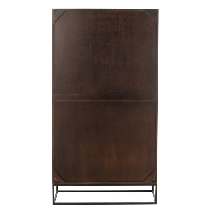 Vakkenkast Bruin Mangohout hout 33x90 cm-Vakkenkasten-J-Line