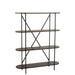 Vakkenkast Bruin ijzer Ovaal 33x120 cm-Vakkenkasten-J-Line